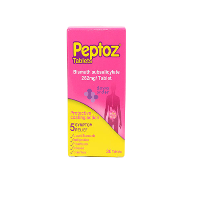 PEPTOZ 262MG 30TABS