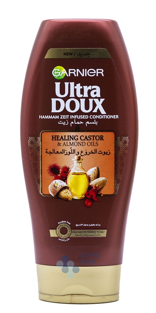 GAR. ULTRA DOUX CASTOR&ALMOND COND. 400ML