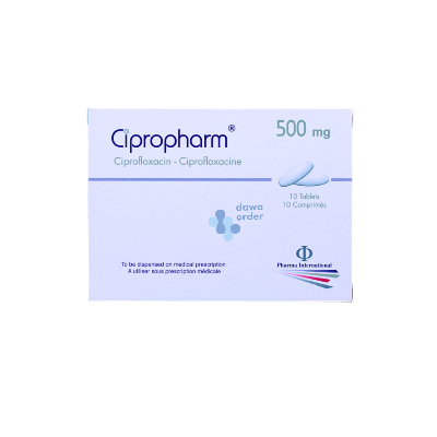 CIPROPHARM 500MG 10 TAB