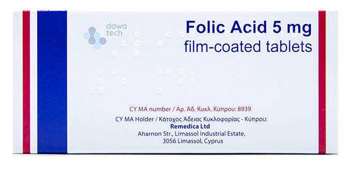 FOLIC ACID 5MG TAB 100  (JORIVER)