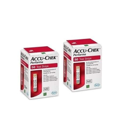 ACCU CHEK PERFORMA 50 STRIP عرض علبتين