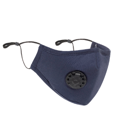 Face Mask Adult with Valve (L )Dark Blue