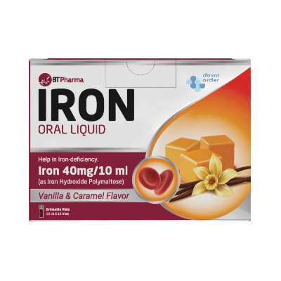 BT Pharma Iron Oral Liquid 40mg 10 Vial