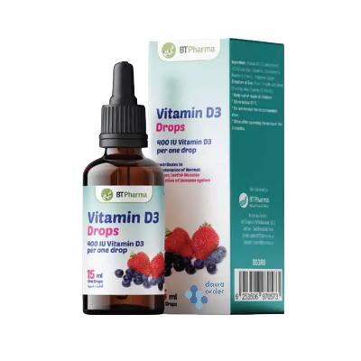 BT Pharma Vitamin D3 400iu Drop 15ml