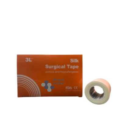 Surgical Tape Silk  1.25 cm (24 Roll per Box )