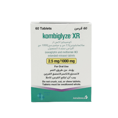Kombiglyze 2.5mg/1000mg XR 60 Tablets