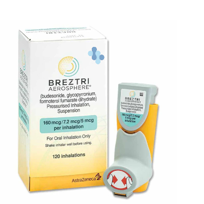 Breztri Aerosphere 5 mcg/7.2 mcg/160 mcg, 120 actuation