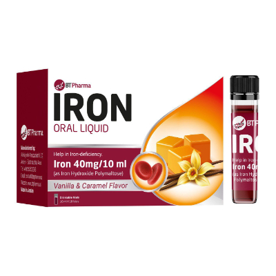  BT Pharma Iron Oral Liquid (40mg/10ml) - 10 Vials