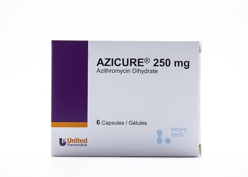 AZICURE 250MG 6CAP