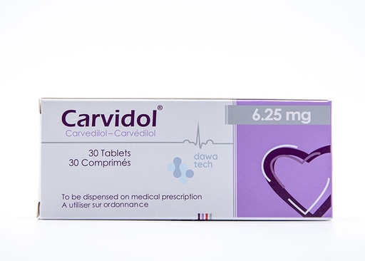 CARVIDOL 6.25MG 30TAB