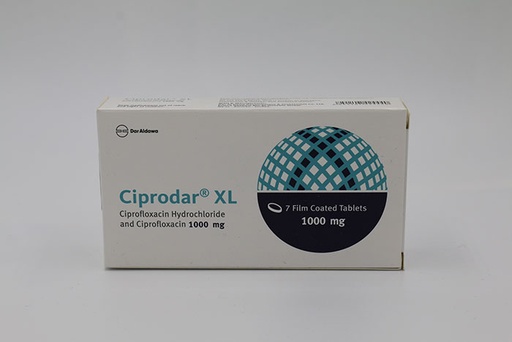 CIPRODAR XL 1000MG/7TAB