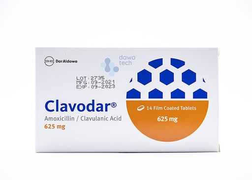 CLAVODAR 625MG 14TAB