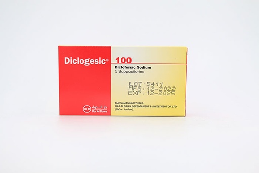 DICLOGESIC 100MG/5*SUPPOS