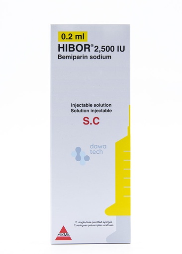 HIBOR 2500 IU/0.2ml SC SYRING