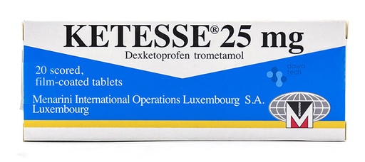 KETESSE 25MG 20TAB