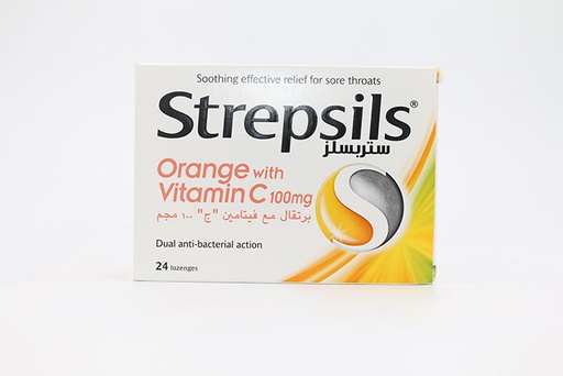 STREPSILS ORANGE/ VIT C 24LOZ