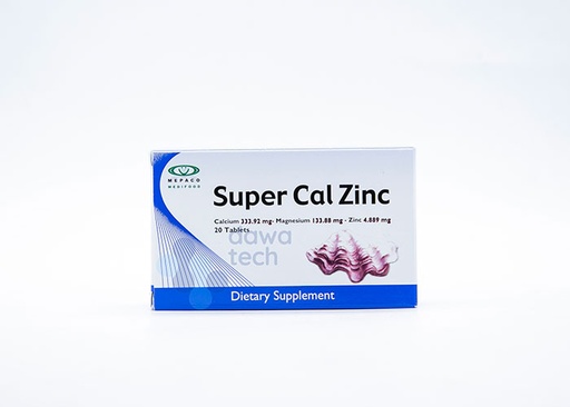 SUPER CAL ZINC 20TAB