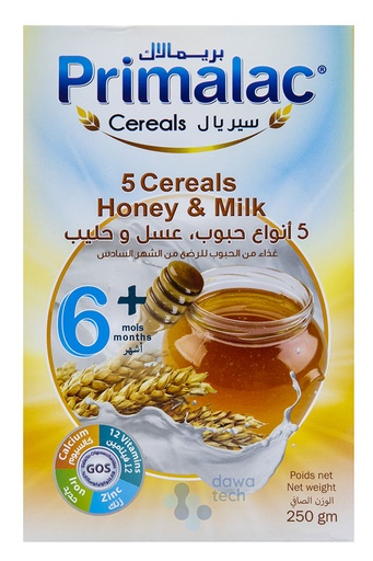 PRIMALAC 5 Cereals Honey&Milk 250g