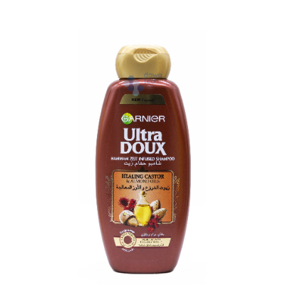 GAR. ULTRA DOUX CASTOR&ALMOND SHAMPOO 400ML