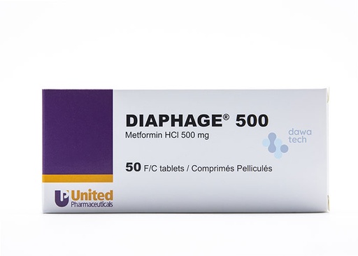 DIAPHAGE 500MG  50 TAB