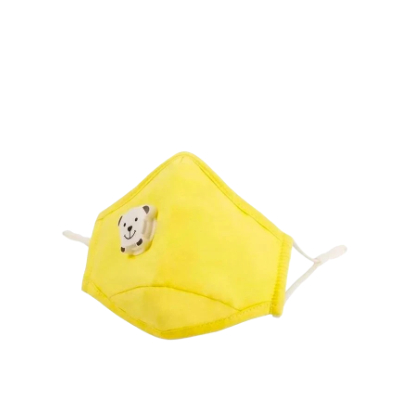 Face Mask Kids with Valve Yellow