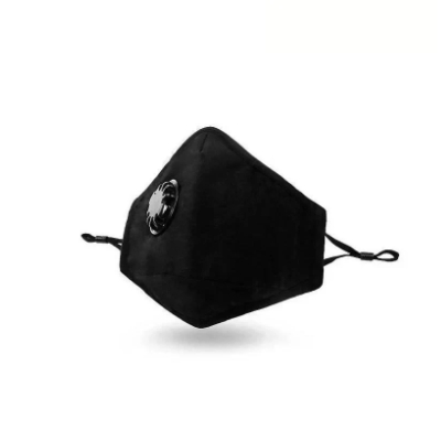 Face Mask Adult with Valve (L )Black