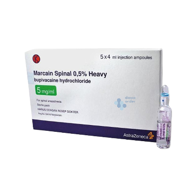 Marcaine Spinal Heavy 5% Amp 5x4ml